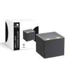 D'Lite Vægbelysning Elingen Solar Sort Up & Down - 830 Varm Hvid | IP54