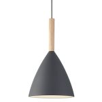 DFTP by Nordlux Pure 20 Pendel Lampe Metal og Træ Grå | Egnet til E27