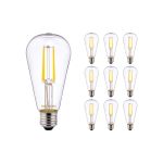 Fordelspakke 10x Noxion Lucent LED E27 Pære filament klar 4W 470lm - 827 ekstra varm hvid | erstatter 40W
