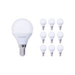 Fordelspakke 10x Noxion Lucent Lustre LED E14 Kugle matt 2.5W 250lm - 827 ekstra varm hvid | erstatter 25W