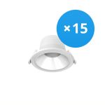 Fordelspakke 15x Noxion LED Downlight Apollo 9W 1100lm 60D - 840 Kold Hvid | 145mm - Udsnit 120mm - UGR <19