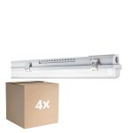 Fordelspakke 4x Ledvance LED Fugttæt Armaturhus MT Gen 3 IP65 | Egnet til 1x150cm LED Lysrør
