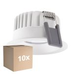 Fordelspakke 10x Ledvance LED spot Fix Aluminium Hvid 8W 680lm 36D - 930 varm hvid | Udsnit 68mm - IP44 - bedste farvegengivelse - dæmpbar
