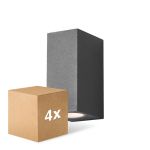 Fordelspakke 4x D'Lite Vægbelysning Vrebos Sort Up & Down | IP54 - Egnet Til 2x GU10