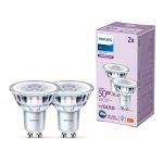 Fordelspakke 2x Philips LED Spot GU10 PAR16 5W 390lm 36D - 840 Kold Hvid