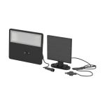 Eglo Vægbelysning Panettieri Solar Sort 8W 1600lm - 840 Kold Hvid | IP65 - Bevægelsessensor