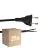Fordelspakke 25x Noxion Euro Forsyningskabel Sort - C7 Europlug + Åbne ender - 2m - 2 pole 0,75mm2