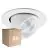 Fordelspakke 6x Noxion LED Spot Forza V2 Aluminium Hvid 28/32/36/40W - 3300/3700/4100/4500lm 36D - 930-940-957 CCT | 160mm - Udsnit 145mm - Bedste Farvegengivelse