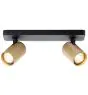 Brilliant Marty Loftlampe Aluminium Sandet Sort Guld 10W 700lm - 830 Varm Hvid | Inkl. 2x GU10