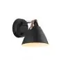 DFTP by Nordlux Strap 15 Vægbelysning Metal og Leather Sort | Egnet til GU10