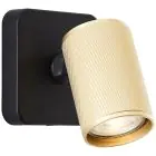 Brilliant Marty Vægbelysning Aluminium Sandet Sort Guld 5W 350lm - 830 Varm Hvid | Inkl. 1x GU10