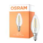 Osram Classic LED E14 Kerte filament klar 4W 470lm - Relax and Active - 827 ekstra varm hvid | erstatter 40W