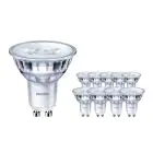 Fordelspakke 10x Philips Corepro LED Spot GU10 PAR16 3.5W 255lm 36D - 827 ekstra varm hvid | erstatter 35W