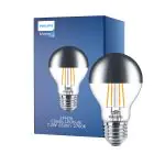 Philips Classic LED Pære E27 Pære mirror 7.2W 650lm 650lm - 827 ekstra varm hvid | dæmpbar - erstatter 60W