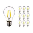 Fordelspakke 10x Noxion Lucent LED E27 Pære filament klar 7W 806lm - 822-827 Dim To Warm | dæmpbar - erstatter 60W