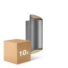 Fordelspakke 10x Nordlux Nico Vægbelysning Aluminium Antracit Up & Down | IP54 - Egnet til 2x GU10