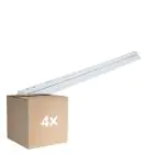 Fordelspakke 4x Noxion Lysrender Click Reflektor V2 LED T8 | Egnet til 1x 150cm LED Lysrør