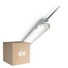 Fordelspakke 4x Philips LED Vandtæt Lysrender CoreLine WT120C G2 42.9W 6000lm - 840 Kold Hvid | 150cm 