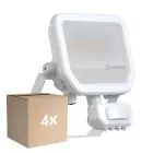 Fordelspakke 4x Ledvance LED Projektør Aluminium Hvid 17W 2200lm 100D - 830 Varm Hvid | IP65 - Bevægelses- Og Lyssensor - Symmetrisk