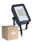 Fordelspakke 4x Philips LED Projektør Ledinaire BVP167 10W 1200lm 110D - 830-840-865 CCT | IP65 - Symmetrisk