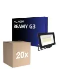 Fordelspakke 20x Noxion LED Projektør Beamy G3.1 Sort 50W 5500lm 110D - 830 Varm Hvid | IP65 - Symmetrisk 