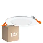 Fordelspakke 12x Osram LED Downlight Recess Slim Hvid 8W 550lm 110D - 830 Varm Hvid | Udsnit 120mm