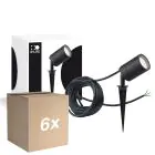 Fordelspakke 6x D'Lite Jordspyd Lys Fuse Strømkabel Sort | IP65 - Egnet til 1x GU10 | incl. cable 2 Meter