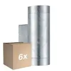 Fordelspakke 6x Nordlux Tin Vægbelysning Brushed Aluminium | Egnet til 2x GU10