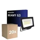 Fordelspakke 20x Noxion LED Projektør Beamy G3.1 Sort 50W 5500lm 110D - 840 Kold Hvid | IP65 - Symmetrisk 