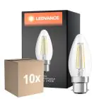 Fordelspakke 10x Ledvance Classic Performance LED Pære B22d Kerte filament klar 4W 470lm - 827 ekstra varm hvid | erstatter 40W