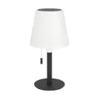 Eglo Bordlampe Montapalma Solar Stål Sort 2W 190lm - 830 Varm Hvid | IP54 - Dæmpbar - USB-C