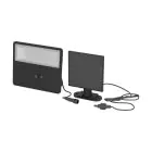 Eglo Vægbelysning Panettieri Solar Sort 8W 1600lm - 840 Kold Hvid | IP65 - Bevægelsessensor